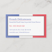 Frankreich-Flagge, vollständig benutzerdefinierbar Visitenkarte (Rückseite)