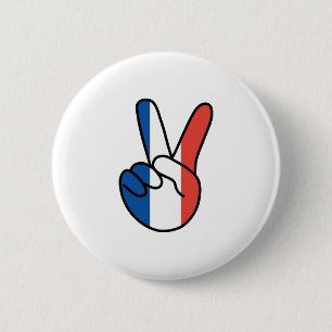 Frankreich Flagge / Zeichen Button