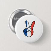 Frankreich Flagge / Zeichen Button (Vorne & Hinten)