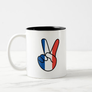 Frankreich Flagge / Zeichen Zweifarbige Tasse