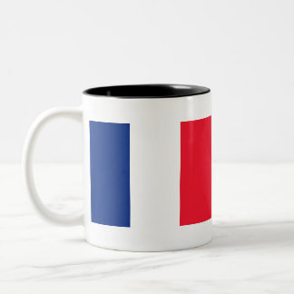 Frankreich-Flagge Zweifarbige Tasse