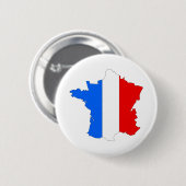 Frankreich-Flaggen-Karte Größengleich Button (Vorne & Hinten)