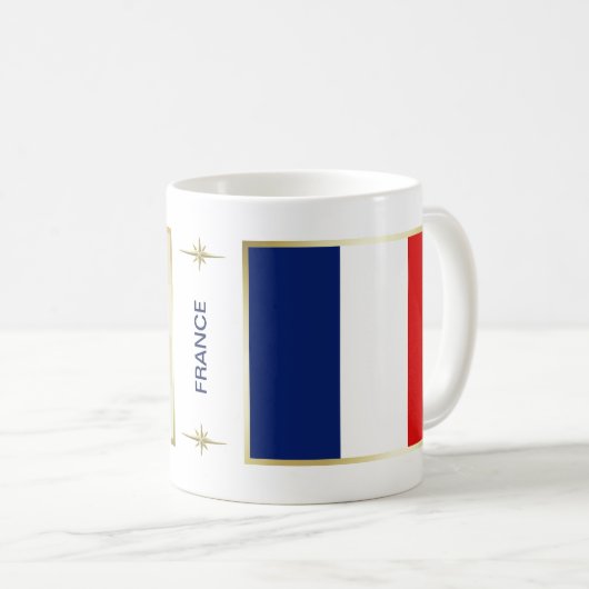 Frankreich Flaggen + Karte Tasse (VorderseiteRechts)