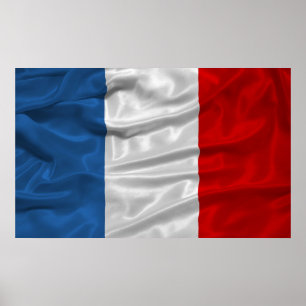 Frankreich-Flaggen-Plakat Poster