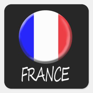 Frankreich Flaggenaufkleber Quadratischer Aufkleber