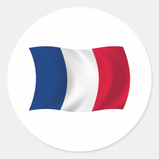Frankreich Flaggenaufkleber Runder Aufkleber (Vorderseite)