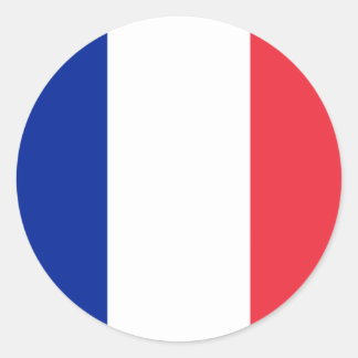 Frankreich Flaggenaufkleber Runder Aufkleber