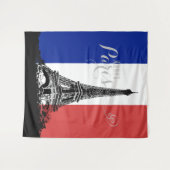 Frankreich Flaggeneiffel Tower Red White Blue Mono Wandteppich (Vorderseite (Horizontal))