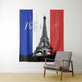 Frankreich Flaggeneiffel Tower Red White Blue Mono Wandteppich (Beispiel)