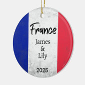 Frankreich - Flaggeneinrichtung, Personalisiertes Keramik Ornament (Links)