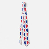 Frankreich Flaggenfarben Herzmuster Neck Tie Krawatte (Rückseite)