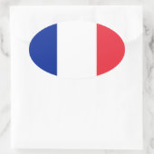 Frankreich - Flaggengestaltung Ovaler Aufkleber (Tasche)