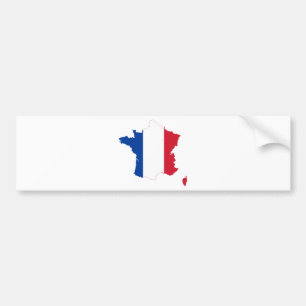 Frankreich-Flaggenkarte Franc Autoaufkleber