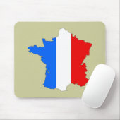 Frankreich-Flaggenkarte Mousepad (Mit Mouse)