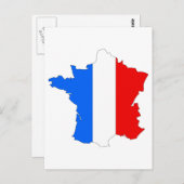 Frankreich-Flaggenkarte Postkarte (Vorne/Hinten)