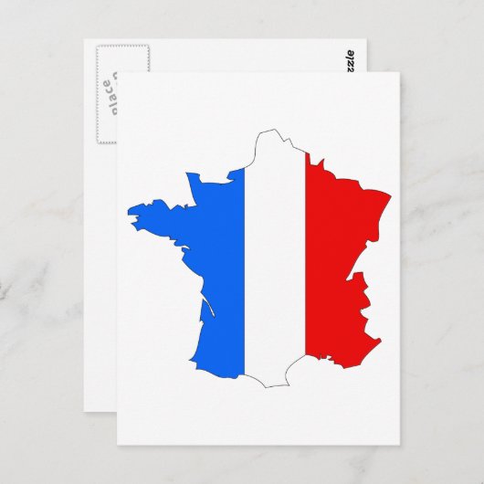 Frankreich-Flaggenkarte Postkarte (Vorne/Hinten)