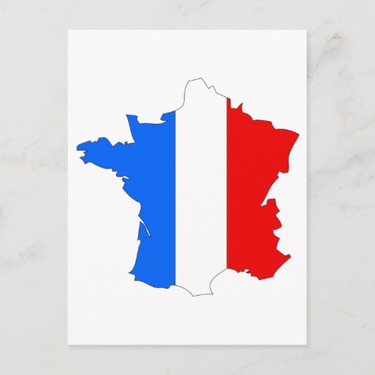 Frankreich-Flaggenkarte Postkarte (Vorderseite)