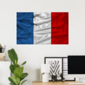 Frankreich Flaggenplakat Poster (Heimbüro)