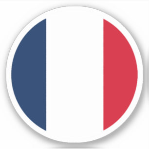 Frankreich Flaggenrundkleber Aufkleber