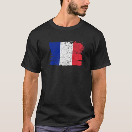 Frankreich Flaggenstaat Freundschaft Pride Peace V T-Shirt (Vorderseite)