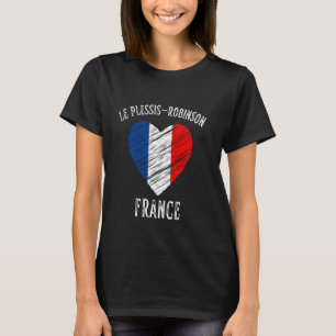 Frankreich Flaggenstaat Herz Le Plessis Robinson S T-Shirt