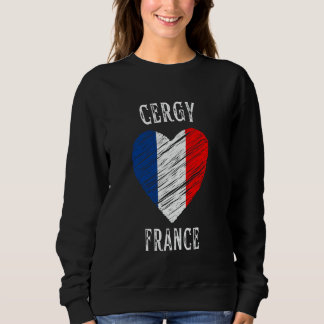 Frankreich Flaggenstaat Herzogtum Cergy City Sweatshirt