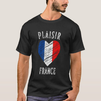 Frankreich - Flaggenstaat Herzogtum Plaisir Stadt T-Shirt