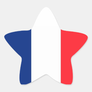Frankreich-Flaggensternaufkleber Stern-Aufkleber