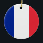 Frankreich Flaggenverzierung Keramikornament<br><div class="desc">Verzierung mit der Nationalflagge Frankreichs. Bekannt auf Französisch als drapeau tricolore, drapeau français, und in militärischer Ausführung, les couleurs.</div>