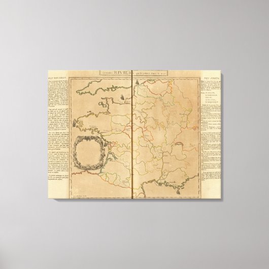 Frankreich Flüsse Leinwanddruck (Vorderseite)