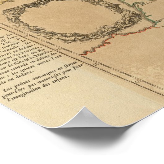 Frankreich Flüsse Poster (Ecke)