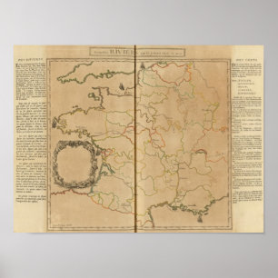 Frankreich Flüsse Poster