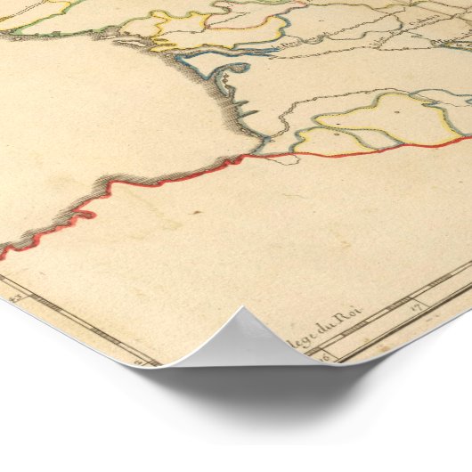 Frankreich Flüsse Poster (Ecke)