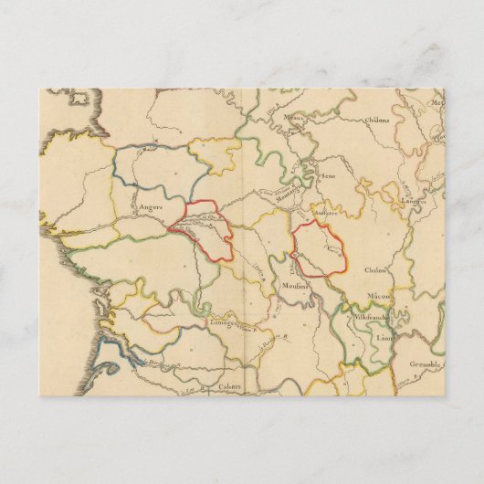 Frankreich Flüsse Postkarte (Vorderseite)