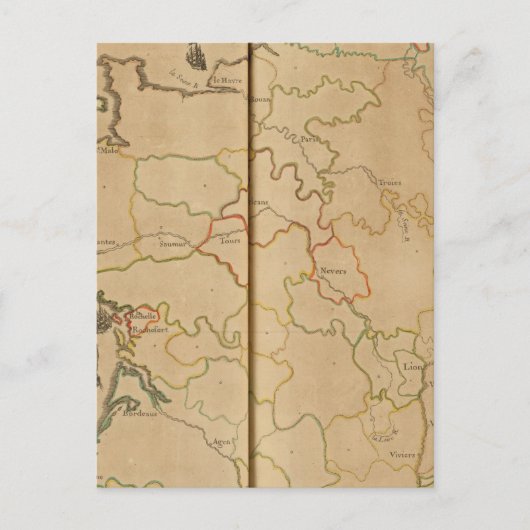 Frankreich Flüsse Postkarte (Vorderseite)