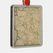 Frankreich-Flüsse Silbernes Ornament (Rechts)