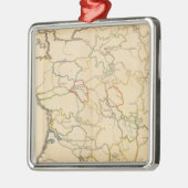 Frankreich-Flüsse Silbernes Ornament (Links)