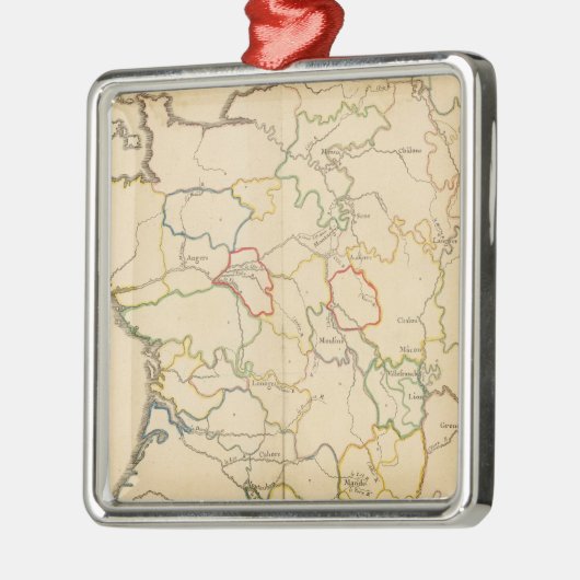 Frankreich-Flüsse Silbernes Ornament (Links)