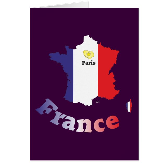 Frankreich - France Grusskarte (Vorne)
