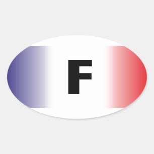 Frankreich - France Kleber Ovaler Aufkleber