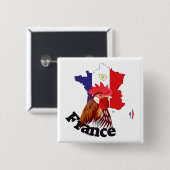 Frankreich Francia Button (Vorne & Hinten)