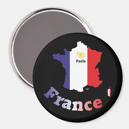 Frankreich Francia Magnete Magnet (Vorderseite/Rückseite)