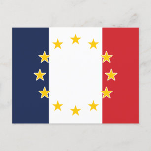 Frankreich Frankreich EU Europa Europäische Flagge Postkarte