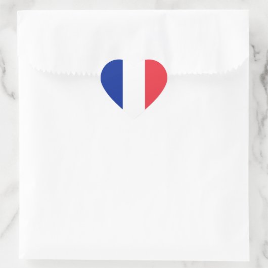 Frankreich/Frankreich Herzenflagge Herz-Aufkleber (Tasche)