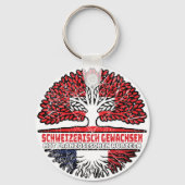 Frankreich Französch Schweizer Schweiz Baum Schlüsselanhänger (Rückseite)