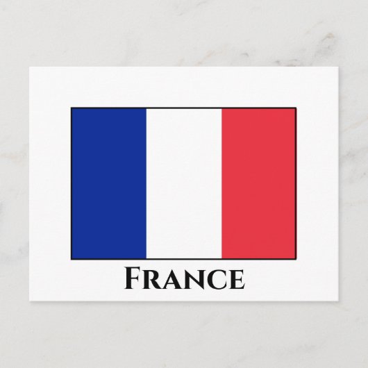 Frankreich (Französisch) Flagge Postkarte (Vorderseite)
