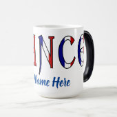 Frankreich: Französisch-Flaggenfarben Personalisie Verwandlungstasse (VorderseiteRechts)