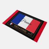 Frankreich - Französisch Flaggenmat / sport Willko Fußmatte (Schrägansicht)