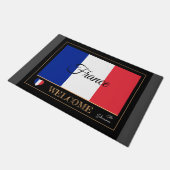 Frankreich - Französisch Flaggenmat / sport Willko Fußmatte (Schrägansicht)