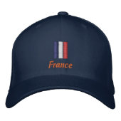 Frankreich / Französisch-Flaggenmode / Frances Pat Bestickte Baseballkappe (Vorderseite)